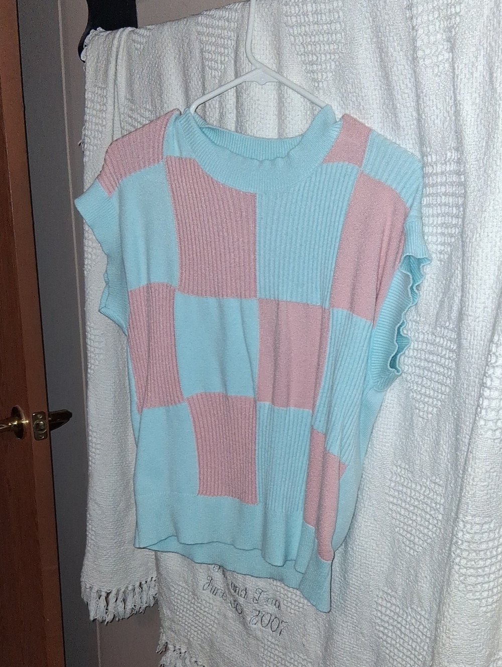 Womens Checkered Sweater Tshirt